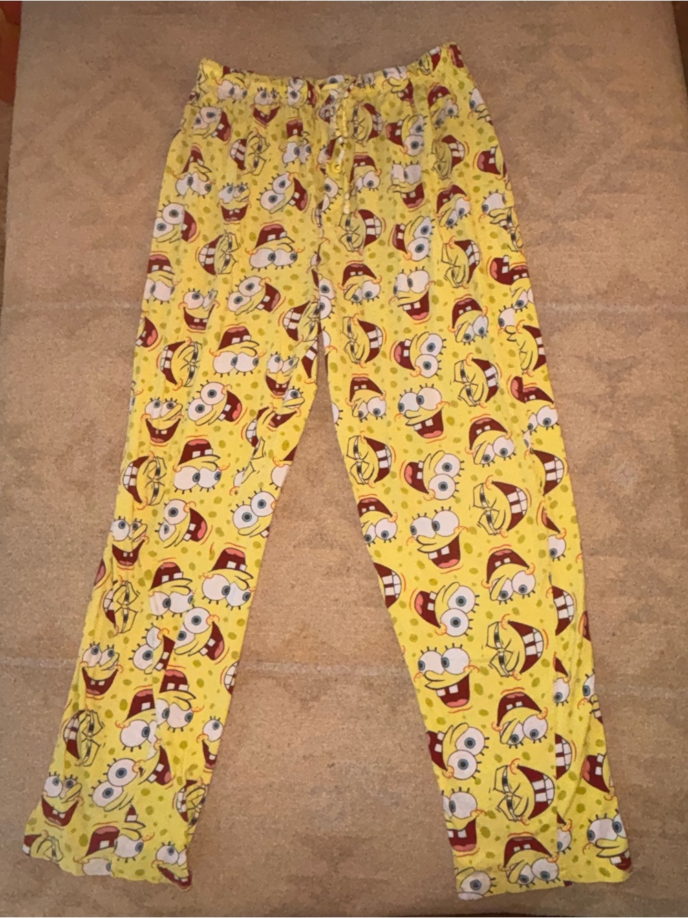 Nickelodeon Yellow SpongeBob All-Over Print Pajama Bottoms